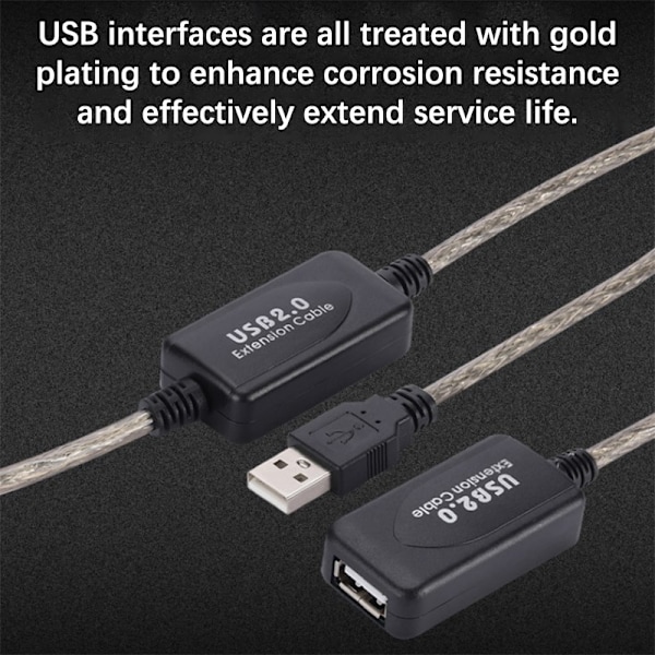 USB 2.0 -jatkokaapeli 5M/10M/15M USB 2.0 -jatkaja USB Repeate{YD} 10M
