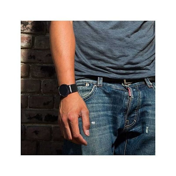 Universal Justerbar & Elastisk Nylon Urrem - 20mm Sort Black Black