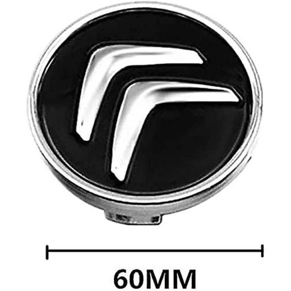 stk. hjulkapsler for Citroen C4 Picasso C3 Berlingo C5 X7 C2 C1 Ds3 Zx Xsara C8 Ds Ds4 60mm felgsenterkapsler med merke