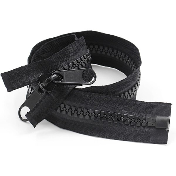Kaksipuolinen vaateketju takki unisex musta DIY-tarvike