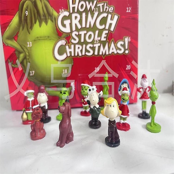 2023 Julkalender Halloween Blind Box Jul Grinch Läskig Blind Box 24 Nedräkningskalender Blind Box F