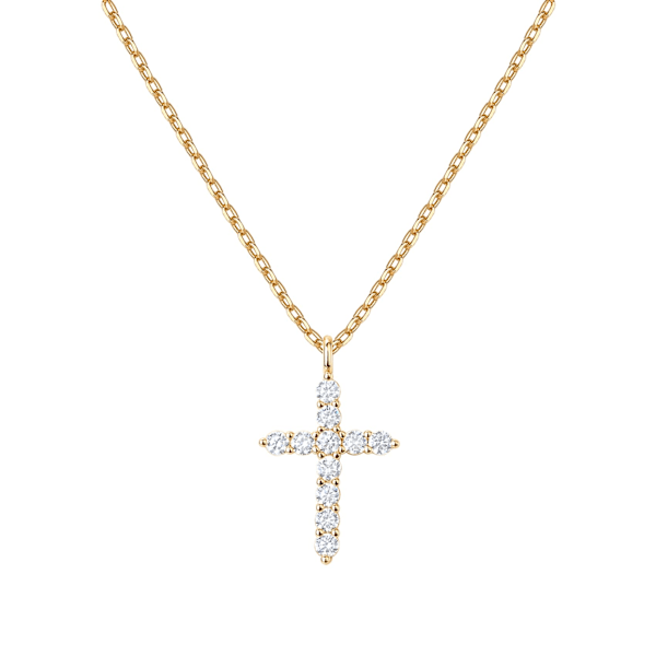 14K Gold Plated Cross Necklace for Women | Pendant | Gold Necklace for Women