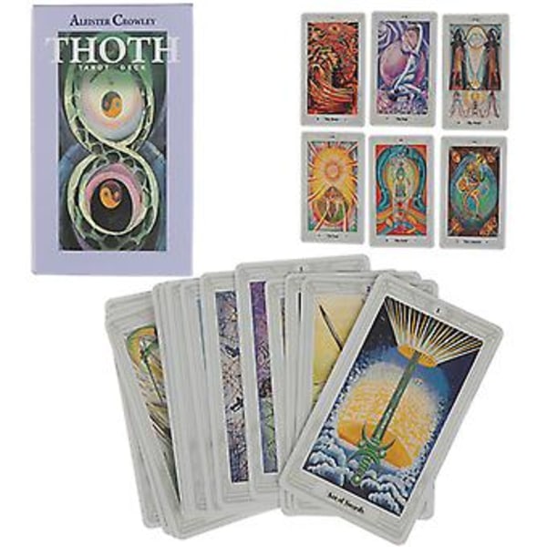 78 Kort Egyptisk Mytisk Spådom Aleister Crowley Thoth Tarot Lomme Guide