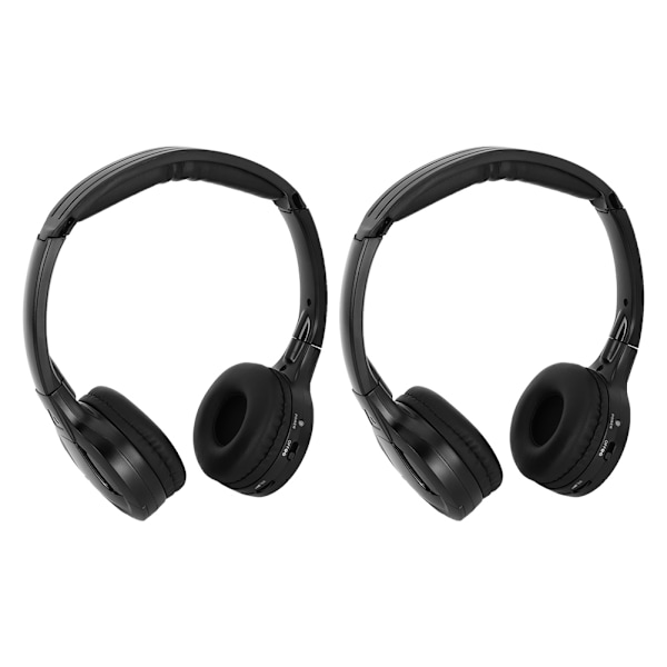 2-kanavainen langaton infrapuna IR stereo audio kuulokkeet niskatukikuulokkeet auto DVD:lle [YD]