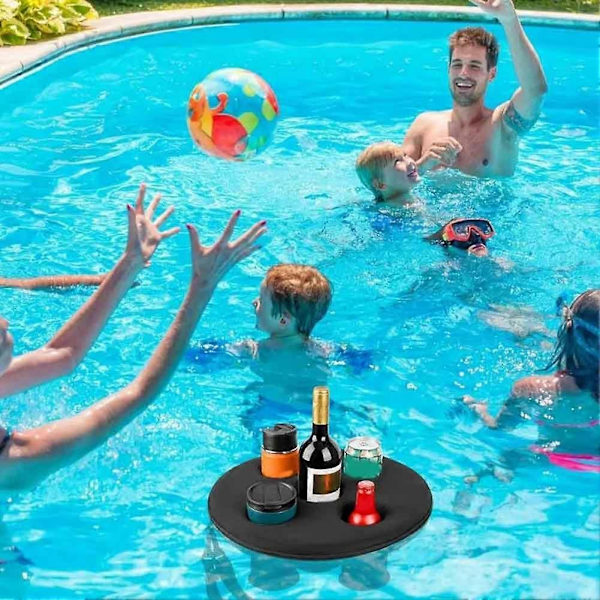 Flydende Pool Krusholder Pool Drikke Float med 5 Huller Flydende Bakke til Poolfester Strand Spa Boblebad Flydende Værktøj