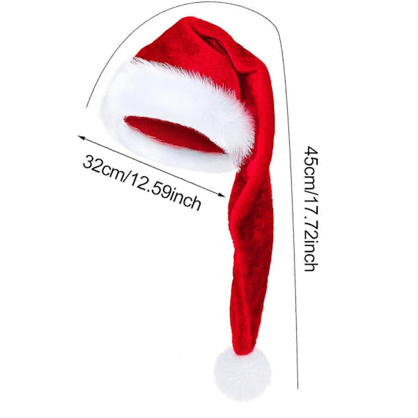Jultomteluva i Lång Sammet, Varm Jultomteluva för Vinter, Kostym, Julpartytillbehör för Cosplayfester, Scenframträdanden, Blå Blue M