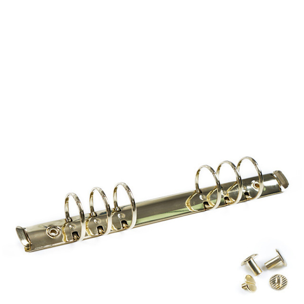 2 stk. A5 notesbog 6-huls ringbindmekanismer 3 cm diameter guld farve metal klips ringbind DIY fyldpapir opbevaringsmappe tilbehør
