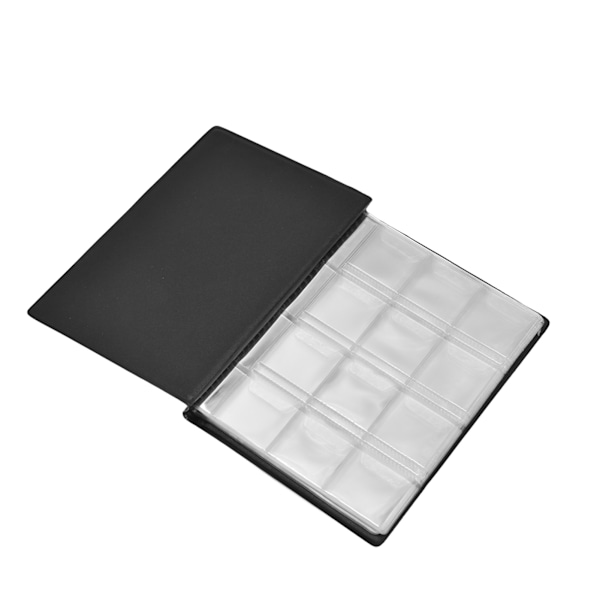 Møntsamlingsbog 120 PVC Lommer PU Omslag Transparent Design Blød Meget Holdbar Gennemsigtig Tekstur Møntalbum