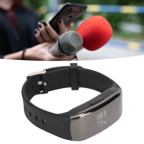 Digital stemmeoptager ur HD støjreduktion stemmeaktiveret optager armbånd til interview forretningsmøde 32G