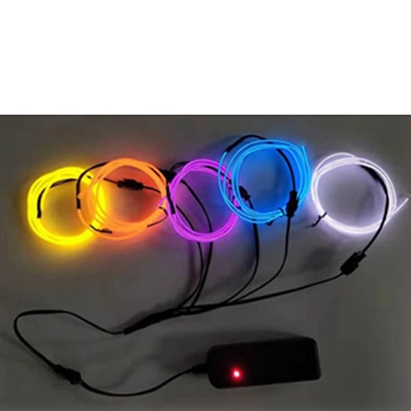 5-in-1 Glow Wire LED Neon Joulu Tanssijuhlat DIY-Puvut Valoisa Vaatetus red