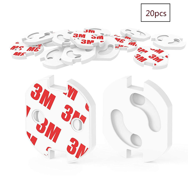 20-pack barnsäkra uttagsskydd med roterande mekanism, Canwn{YD}