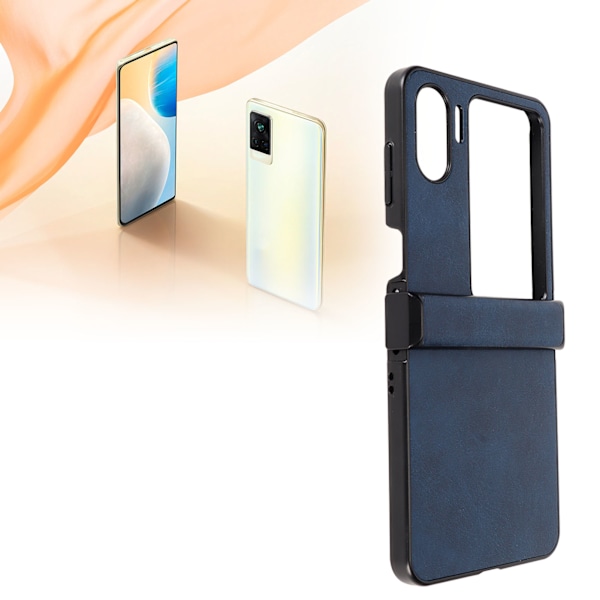 Etui til Oppo Find N2 Flip i syntetisk læder, ultratyndt, stødsikker mobilbeskyttelse til Oppo Find N2 Flip, blå