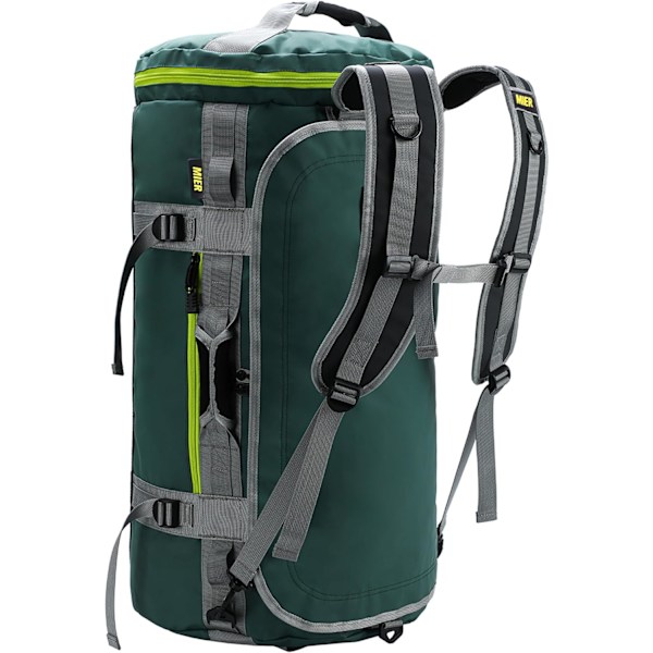 Stor Duffel Rygsæk Sports Gym Taske med Skorum, Heavy Duty og Vandresistent, Grøn, 90L Green