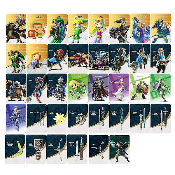 38 stk. NFC Amiibo-kort til The Legend of Zelda: Breath of the Wild Tears of the Kingdom - Link
