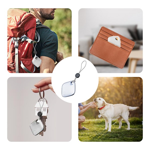 Mini GPS-sporing - Sporing i sanntid, app uten abonnement, IP65 vanntett for telefon, lommebok, nøkkel, barn, kjæledyr