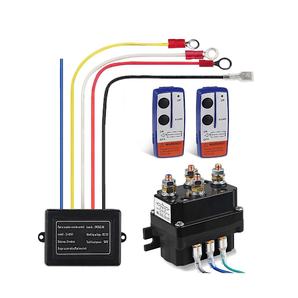 12v 250a Vinsj Fjernkontroll Kontaktor Vinsj Kontroll Solenoid Relé Tvilling Fjernkontrollsett Bil Motorsykkel Off Roa