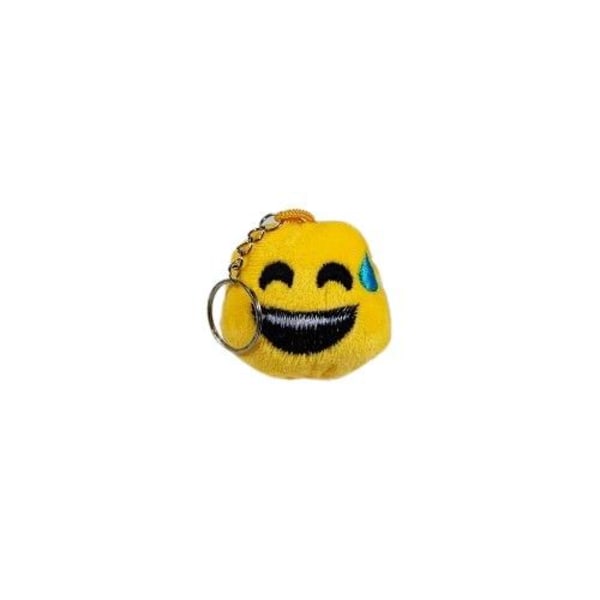 Nyckelring / Nyckelknippa Med Emoji (#12) Gul one size