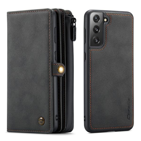 CaseMe Samsung Galaxy S21 Plus Multi Wallet Retro (MUSTA) Black