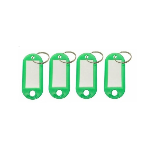 Nyckelring / Nyckelknippa Med ID-Bricka, 4-Pack (Grön) Grön one size