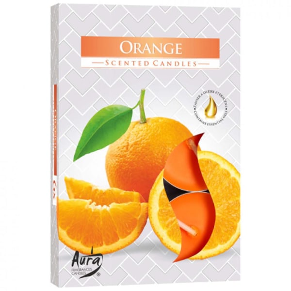 Tuoksukynttilä - appelsiini (6 kpl) Orange