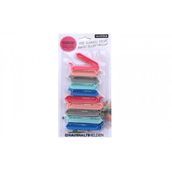 Påsklämmor / Clips för påsar (10-Pack) multifärg