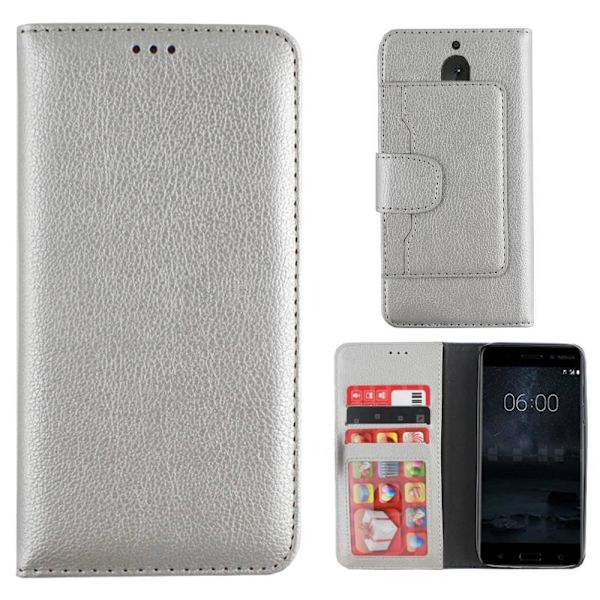 Colorfone Nokia 5 Wallet Case (sølv) Silver