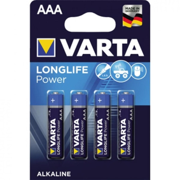 Varta Longlife Power AAA -paristo (4 kpl) Multicolor
