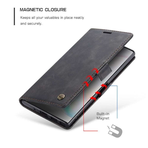 CaseMe Samsung Galaxy Note 20 Ultra Wallet Retro (MUSTA) Black