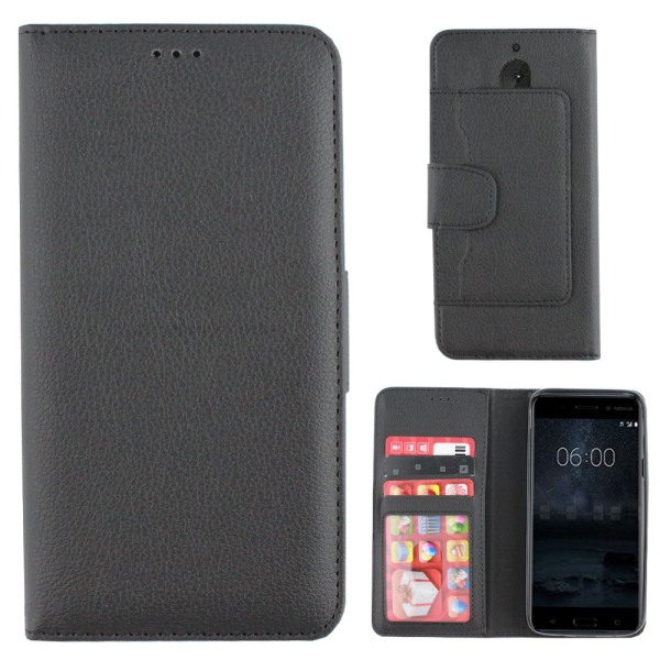 Colorfone Nokia 5 Wallet Case (SORT) Black