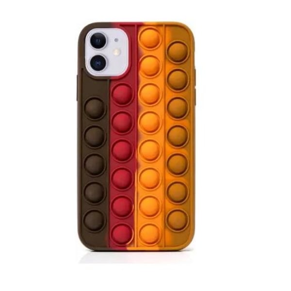iPhone 12 Mini Skal Med Pop It (Brun/Röd) multifärg