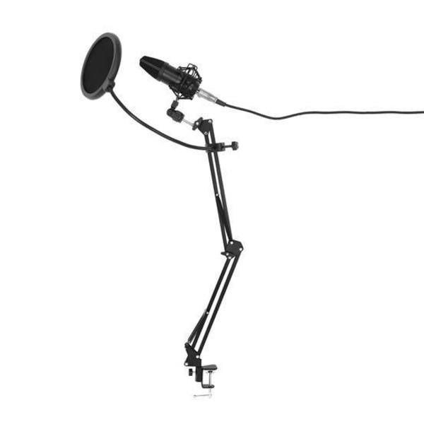 Mikrofon med stativ (sort) Black