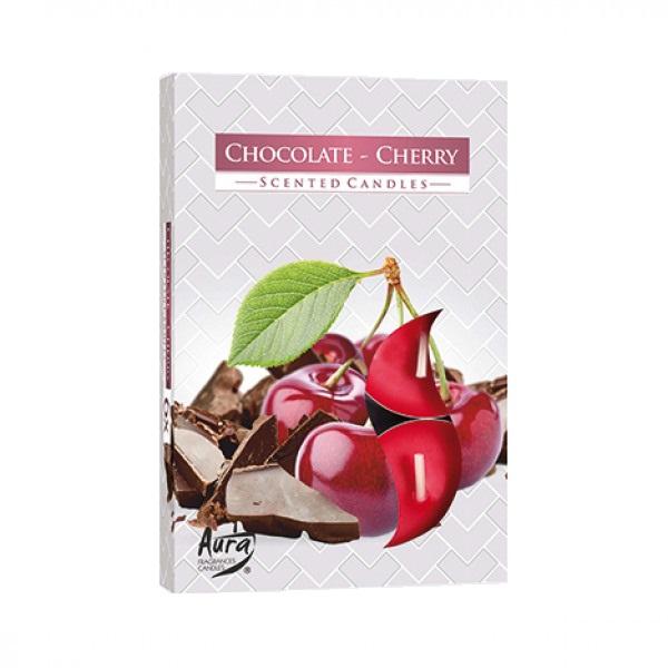 Duftende stearinlys chokolade og kirsebær (6-pack) Red