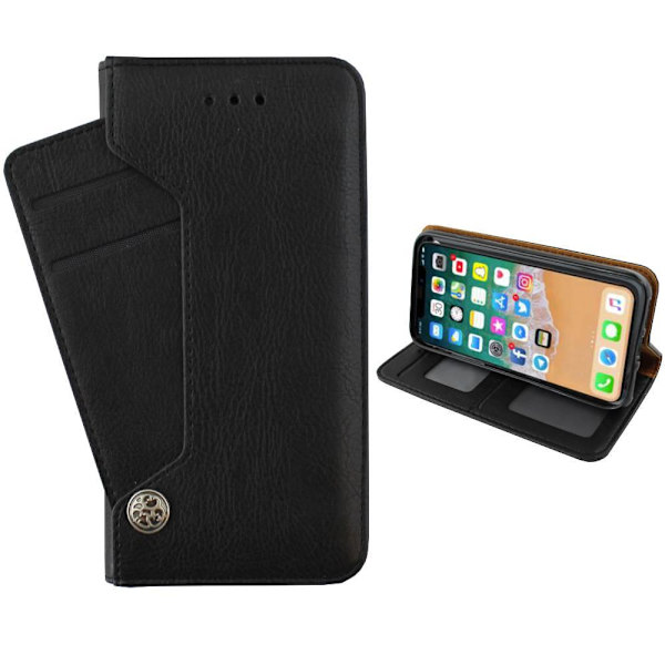 Colorfone iPhone XS MAX Plånboksfodral Deluxe (SVART) Svart