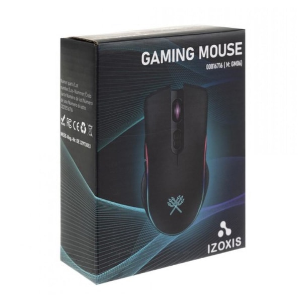 IZOXIS Gaming Mus 1200-7200 DPI (RGB) Black