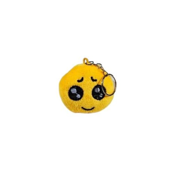 Nyckelring / Nyckelknippa Med Emoji (#13) Gul one size