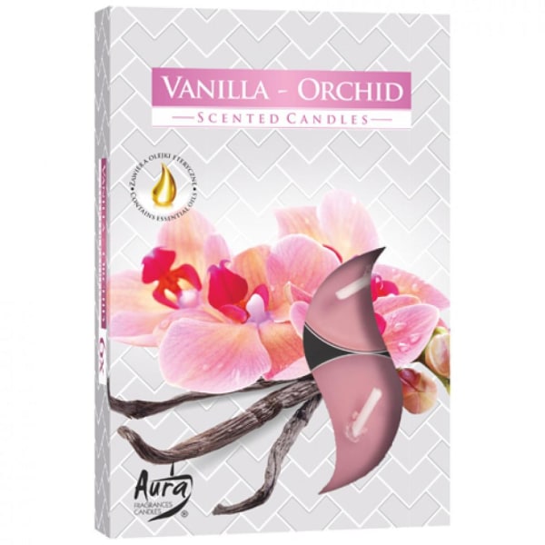 Tuoksukynttilä - Vanilja-orkidea (6 kpl) Pink