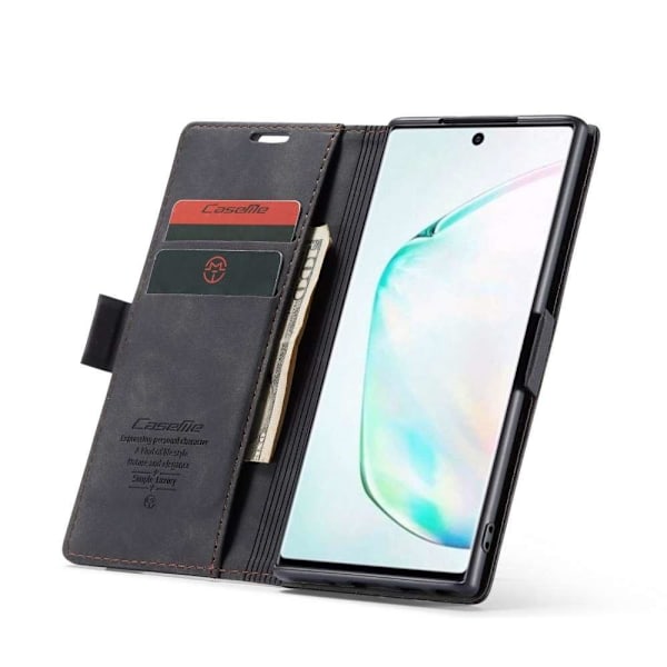 CaseMe Samsung Galaxy Note 10 Wallet Retro (MUSTA) Black