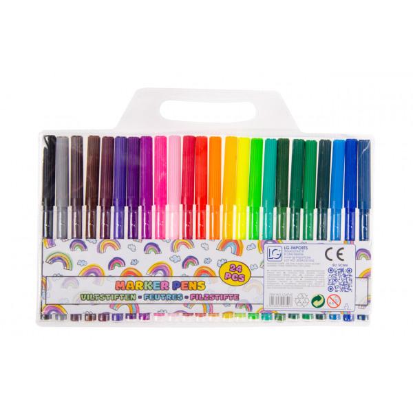 Markeringspenne i forskellige farver (24-pak) Multicolor