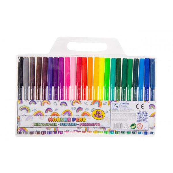 Tuschpennor i Olika Färger (24-Pack) Multicolor