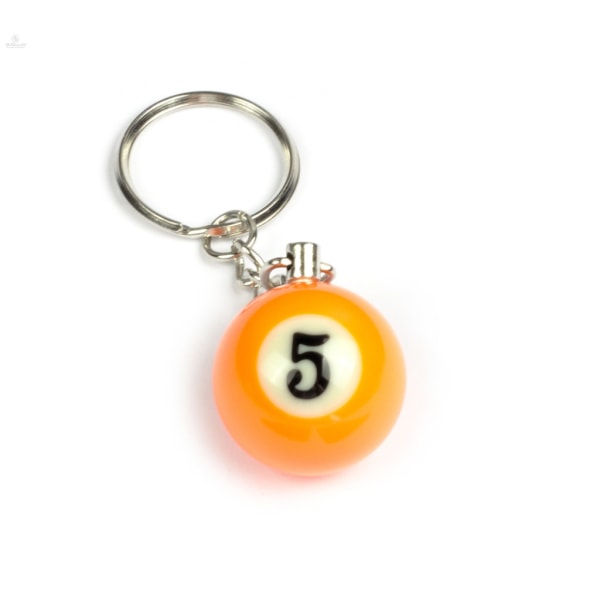 Nyckelring / Nyckelknippa Biljardboll (NR #5) Orange one size