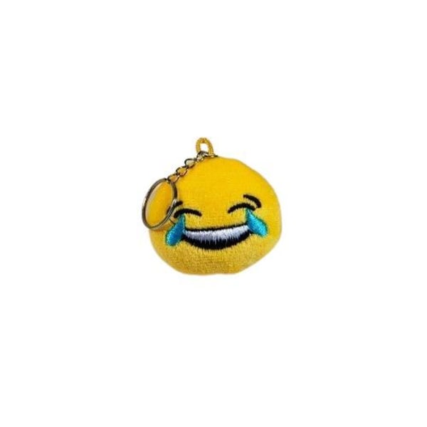 Nyckelring / Nyckelknippa Med Emoji (#11) Gul one size