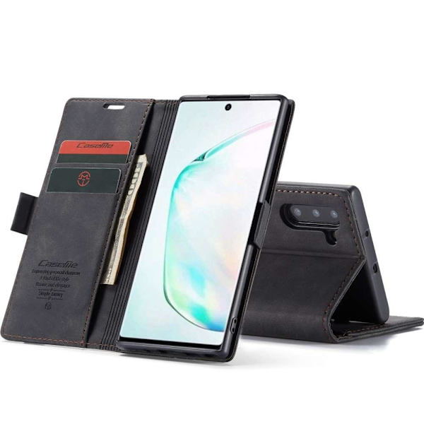 CaseMe Samsung Galaxy Note 10 Wallet Retro (SORT) Black