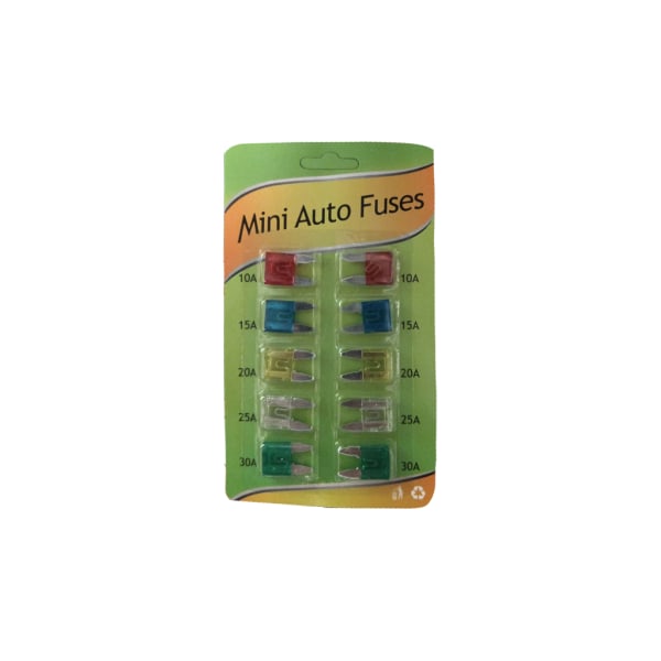 Flatsäkringar Mini 10-Pack multifärg