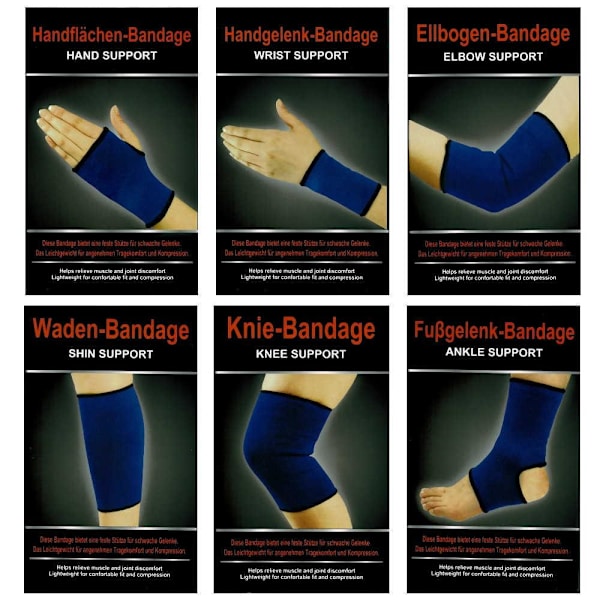 Elastiskt Svettband / Vristband - 1-Pack (BLÅ) Blue one size