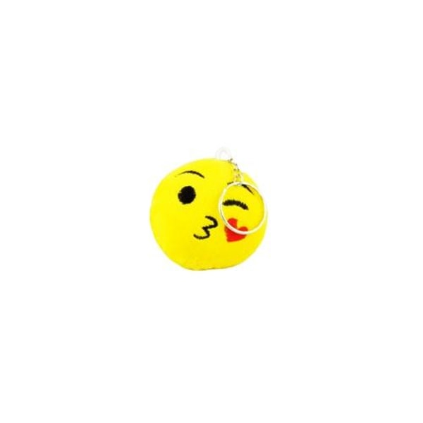 Nyckelring / Nyckelknippa Med Emoji (#6) Gul one size
