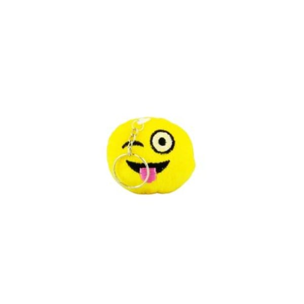 Nyckelring / Nyckelknippa Med Emoji (#4) Gul one size