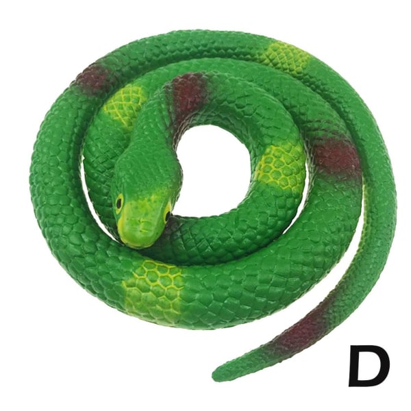 Realistic Snake - Fake Rubber Toy Joke Prank April Fool's - 75cm green one-size