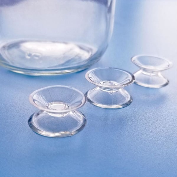 20,30,35,50 mm Dubbelsidiga sugkoppar klar plastgummi Win TransparentA 20mm 10pcs