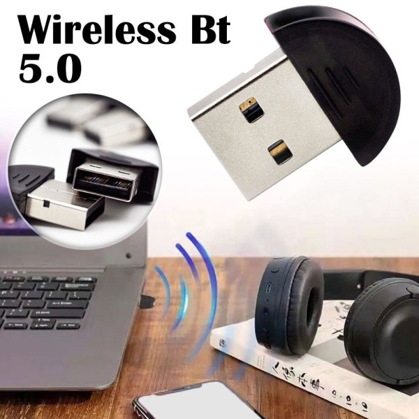 Mini USB trådlös Bluetooth 5.0 Dongle Adapter Bärbar dator för fönster 8c5d  | Fyndiq