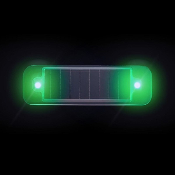 Bilsolcells LED-nattlampa Mini Varningslampa för motorcykel green light one size